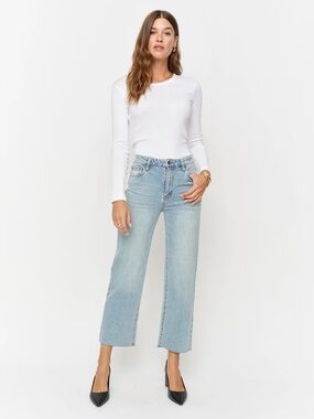 Oliver Logan Aberdeen wide leg cropped jeans